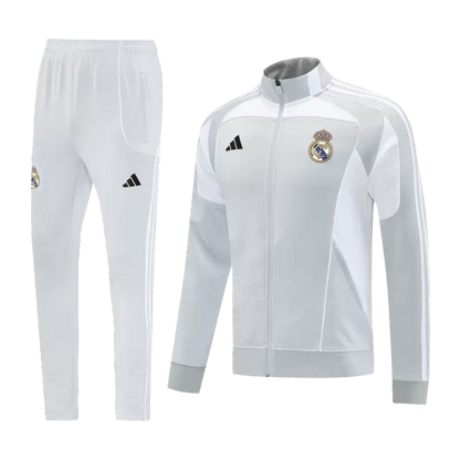 Real Madrid Training Jacket Kit (Jacket+Pants) 2025/26 - Gray Top Koszulki Pilka Sklep