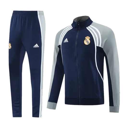 Real Madrid Training Jacket Kit (Jacket+Pants) 2025/26 - Navy & Gray Top Koszulki Pilka Sklep