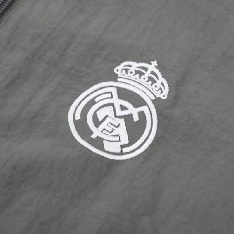 Real Madrid Windbreaker Jacket 2025/26 - Gray Top Koszulki Pilka Sklep