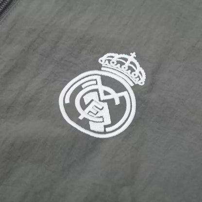 Real Madrid Windbreaker Jacket 2025/26 - Gray Top Koszulki Pilka Sklep