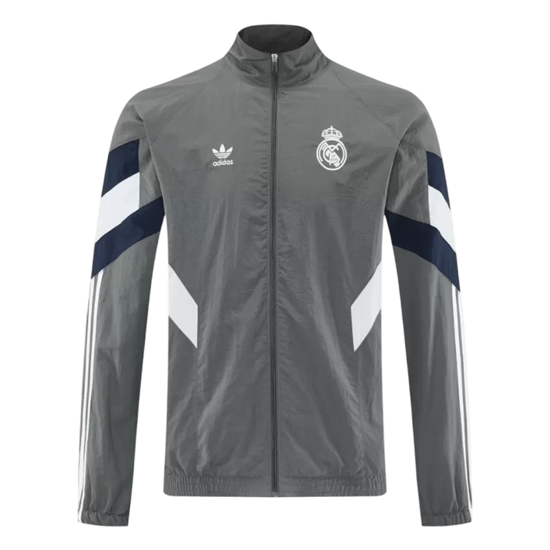 Real Madrid Windbreaker Jacket 2025/26 - Gray Top Koszulki Pilka Sklep