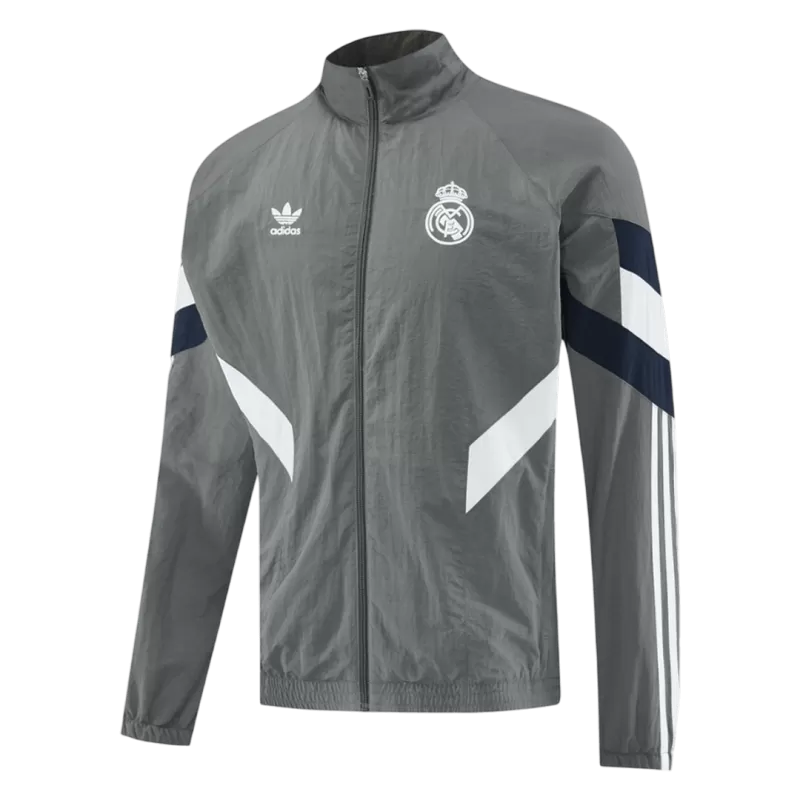 Real Madrid Windbreaker Jacket 2025/26 - Gray Top Koszulki Pilka Sklep
