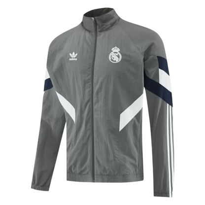 Real Madrid Windbreaker Jacket 2025/26 - Gray Top Koszulki Pilka Sklep