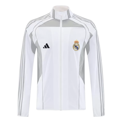 Real Madrid Windbreaker Jacket 2025/26 - White Top Koszulki Pilka Sklep
