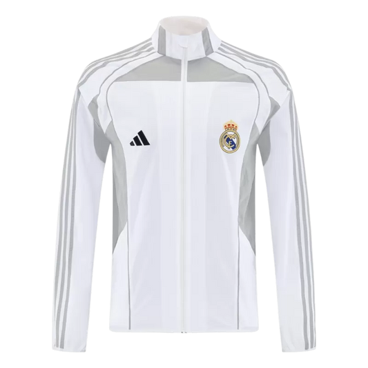 Real Madrid Windbreaker Jacket 2025/26 - White Top Koszulki Pilka Sklep