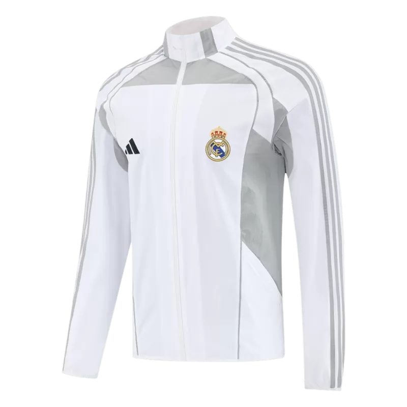 Real Madrid Windbreaker Jacket 2025/26 - White Top Koszulki Pilka Sklep