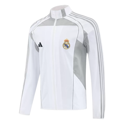 Real Madrid Windbreaker Jacket 2025/26 - White Top Koszulki Pilka Sklep