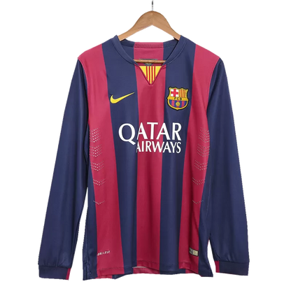 Retro 2014/15 Barcelona Home Long Sleeve Soccer Jersey Top Koszulki Pilka Sklep