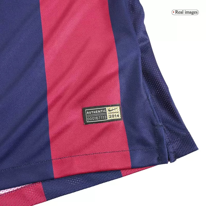 Retro 2014/15 Barcelona Home Long Sleeve Soccer Jersey Top Koszulki Pilka Sklep