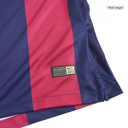 Retro 2014/15 Barcelona Home Long Sleeve Soccer Jersey Top Koszulki Pilka Sklep