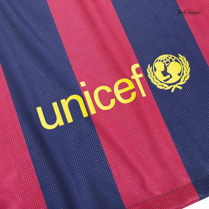 Retro 2014/15 Barcelona Home Long Sleeve Soccer Jersey Top Koszulki Pilka Sklep