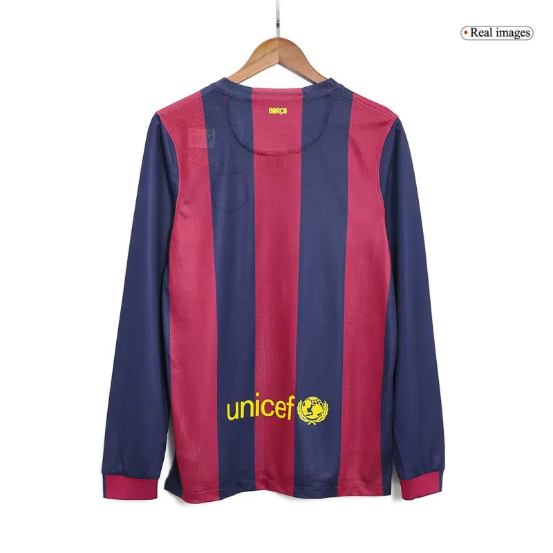Retro 2014/15 Barcelona Home Long Sleeve Soccer Jersey Top Koszulki Pilka Sklep
