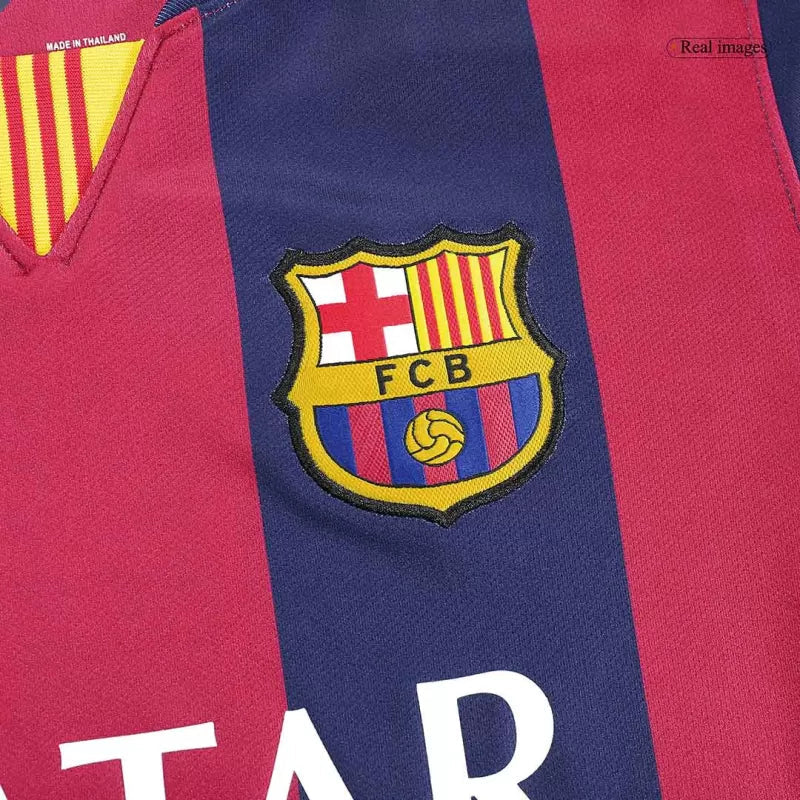 Retro 2014/15 Barcelona Home Long Sleeve Soccer Jersey Top Koszulki Pilka Sklep
