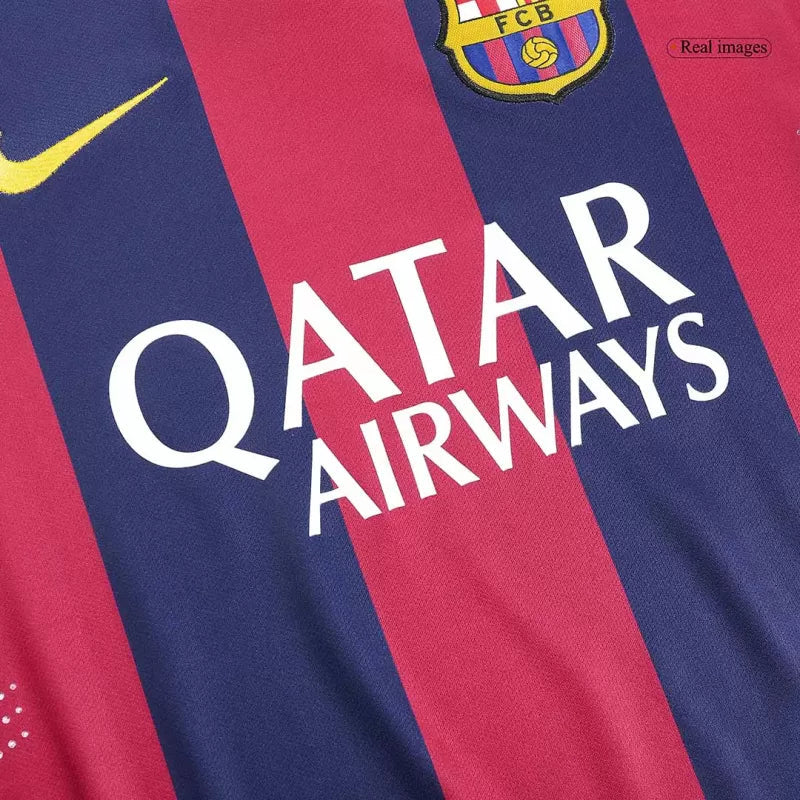 Retro 2014/15 Barcelona Home Long Sleeve Soccer Jersey Top Koszulki Pilka Sklep