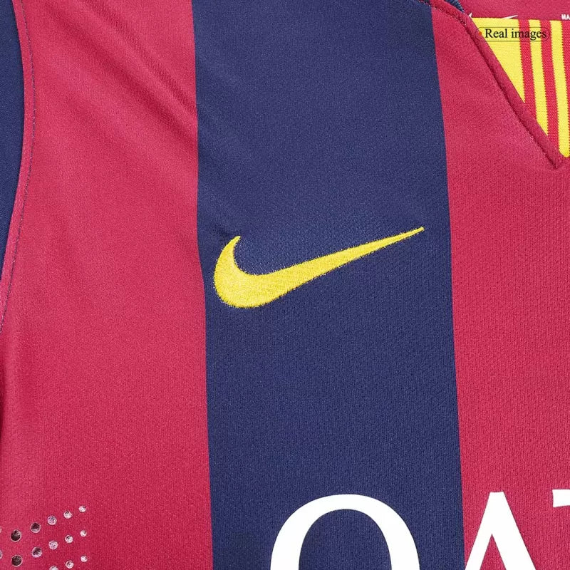Retro 2014/15 Barcelona Home Long Sleeve Soccer Jersey Top Koszulki Pilka Sklep