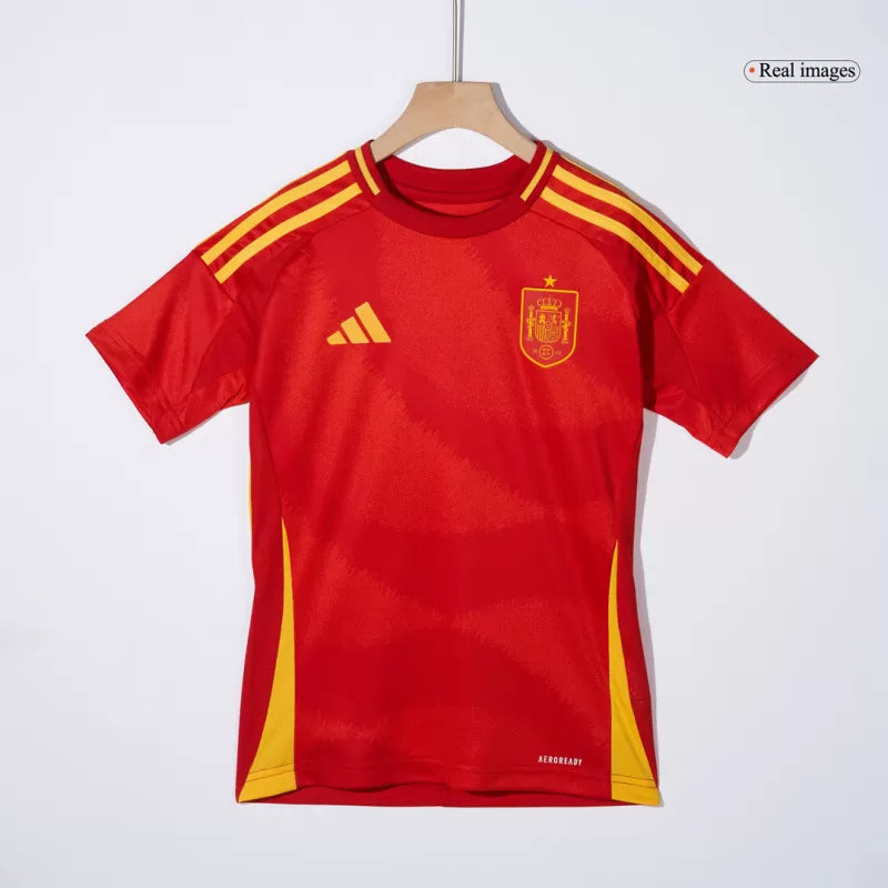 Dziecięcy zestaw koszulek piłkarskich Spain (koszulka + spodenki) 2024/25 Top Koszulki Pilka Sklep