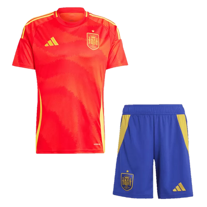 Zestaw koszulek piłkarskich reprezentacji Spain (koszulka + spodenki) 2024/25 Top Koszulki Pilka Sklep