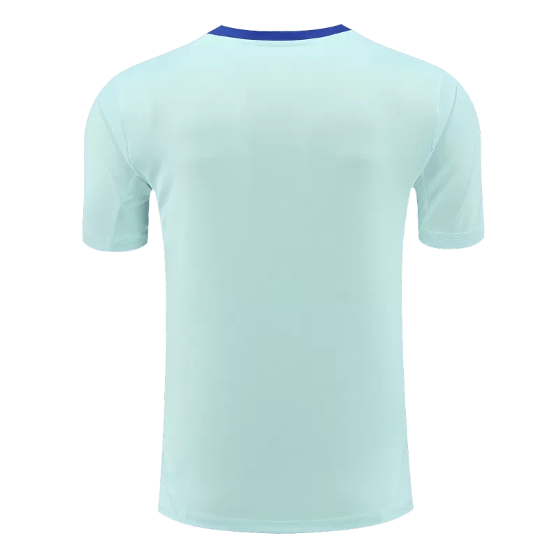 Koszulka piłkarska przedmeczowa Spain EURO 2024 – jasnoniebieska Top Koszulki Pilka Sklep