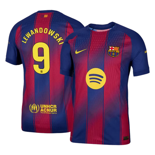 Wersja zawodnika Barcelona Lewandowski #9 Koszulka domowa 2025/26 - UCL