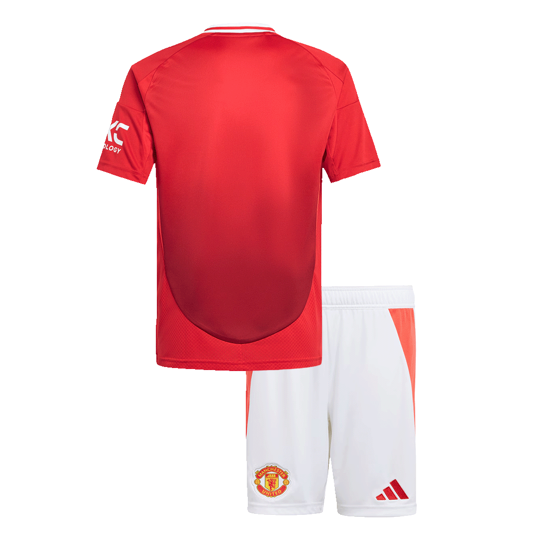 Manchester United Kids Home Kit (Jersey + Shorts) 2024/25