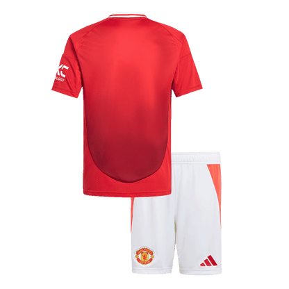 Manchester United Kids Home Kit (Jersey + Shorts) 2024/25