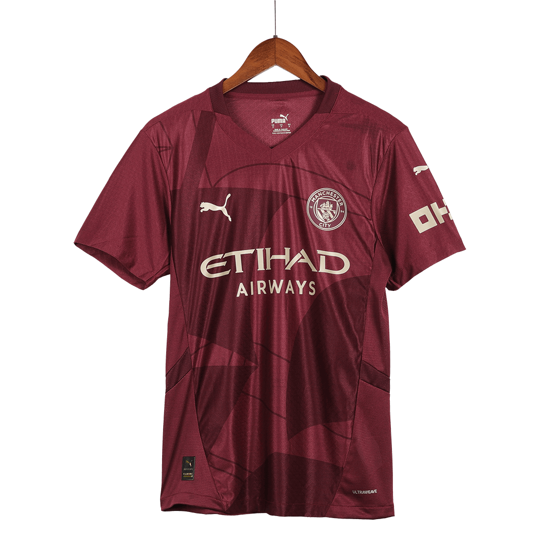 Men's High quality Manchester City Third Away 2024/25 football shirt red