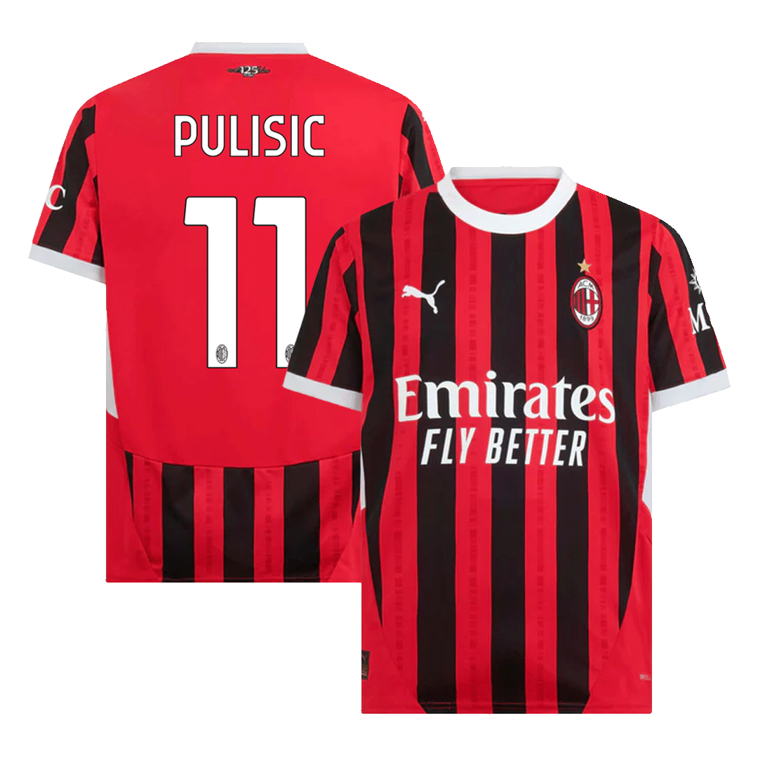 PULISIC #11 AC Milan 2024/25 Men's Home Shirt