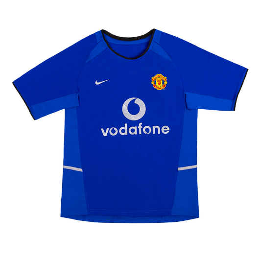 Hochwertiges Retro-Fußballtrikot 2002/03 von Manchester United, drittes Auswärtstrikot für Herren