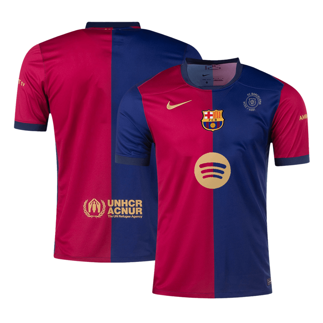 Barcelona Home 2024/25 Herren-Fußballtrikot – 125. Jubiläum (Spotify-Logo ohne Text)