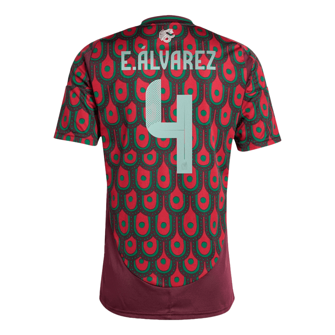 Men's Mexico E.Álvarez #4 Home Soccer Jersey Copa América 2024