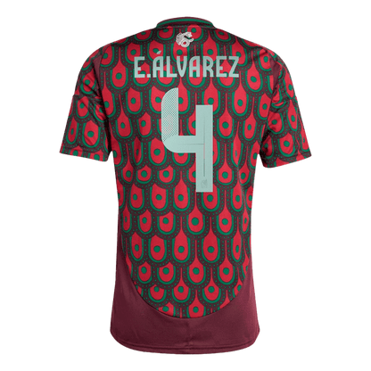 Men's Mexico E.Álvarez #4 Home Soccer Jersey Copa América 2024