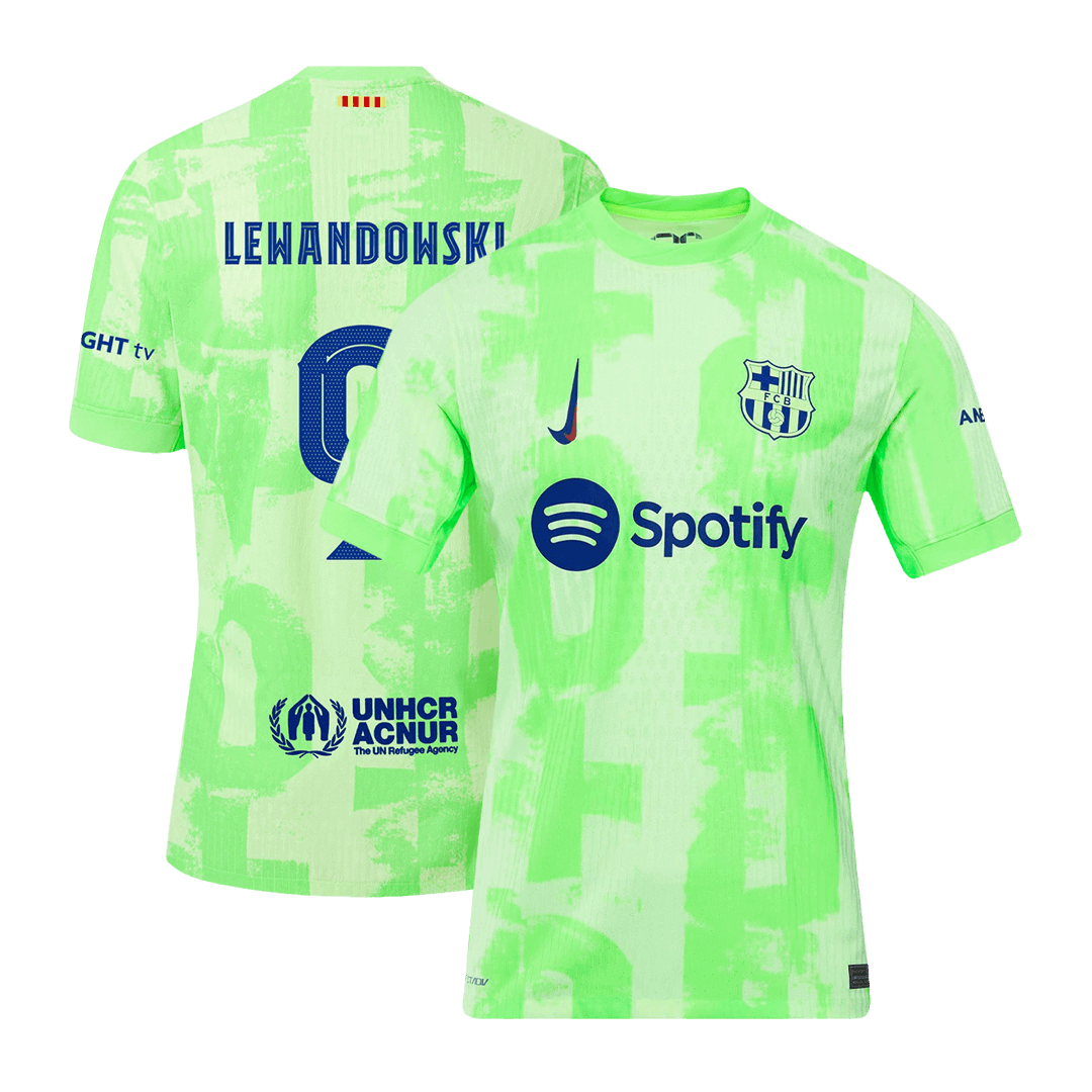 Player Version LEWANDOWSKI #9 Barcelona Third Away football Jersey 2024/25 - UCL Go football World Shop