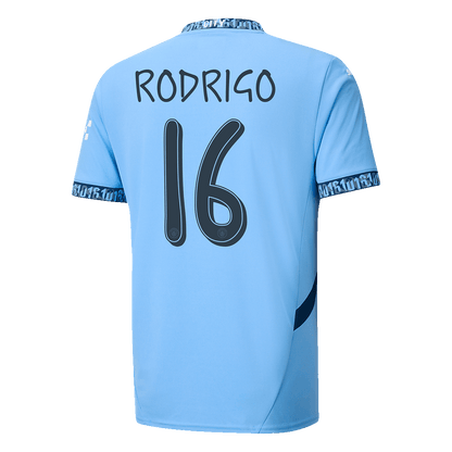 RODRIGO #16 Manchester City Home Football Shirt 2024/25 - UCL