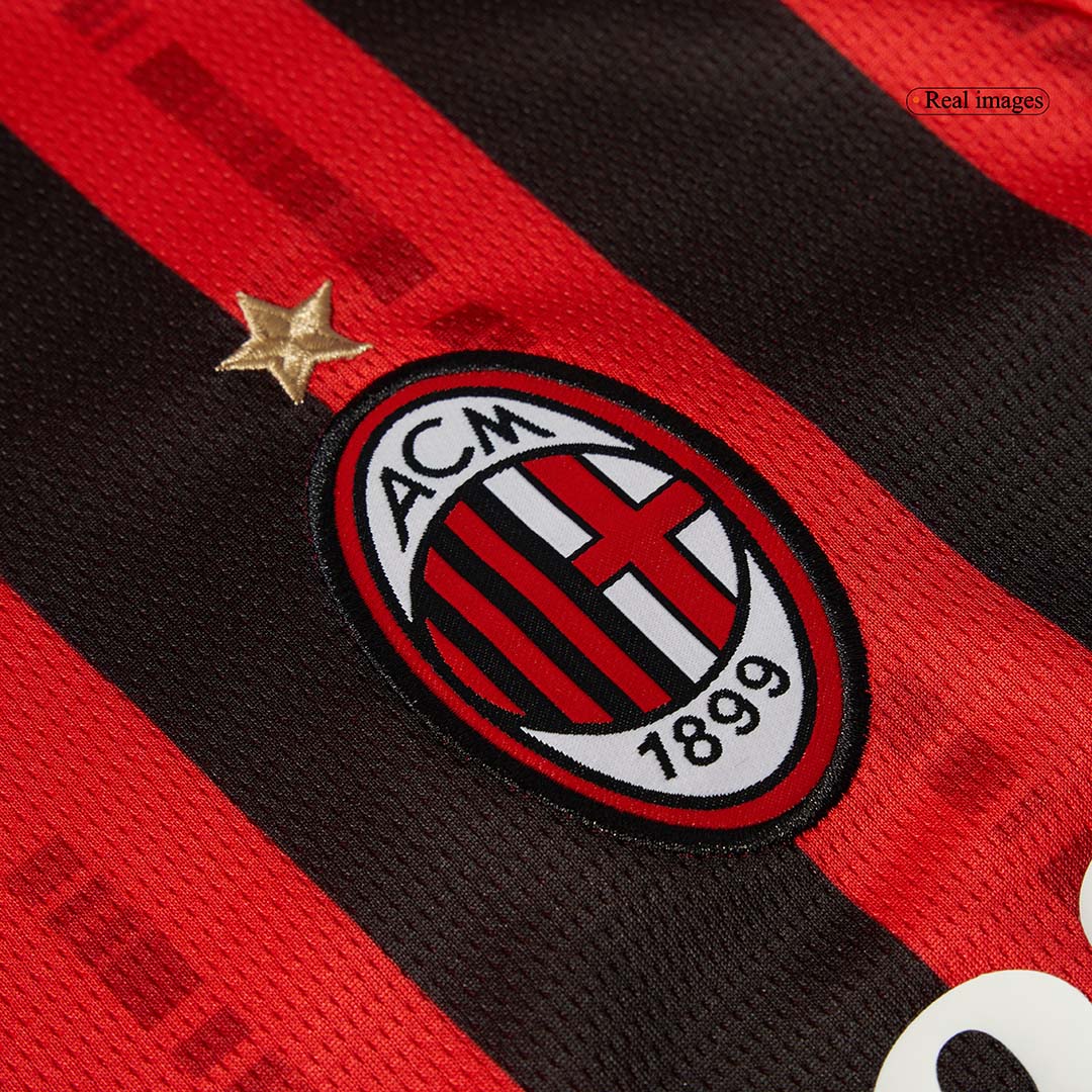 Męska koszulka piłkarska AC Milan Home z długim rękawem 2024/25