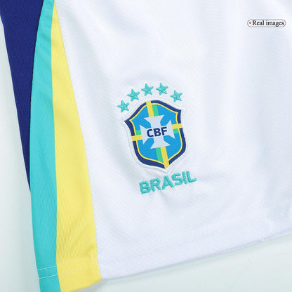 Kid's Brazil Away Jerseys Full Kit Copa América 2024