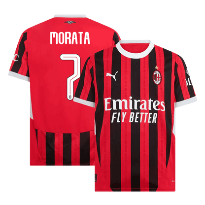 MORATA #7 AC Mailand 2024/25 Heimtrikot für Herren – UCL