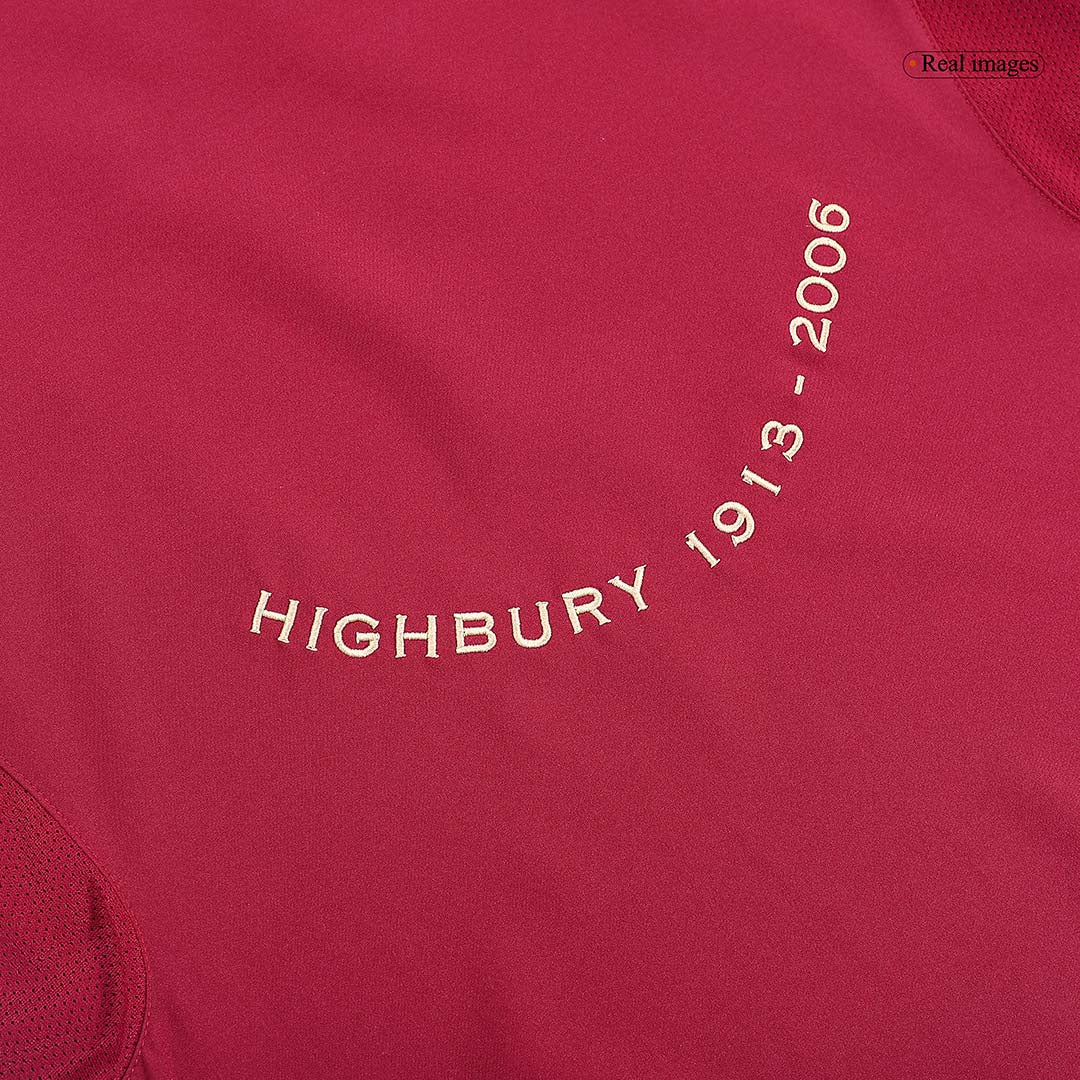 BERGKAMP #10 Męska retro domowa koszulka Arsenal 05/06