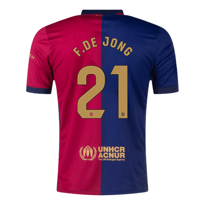 Barcelona Heimtrikot 2024/25 F.DE JONG #21 – Spotify-Logo ohne Text