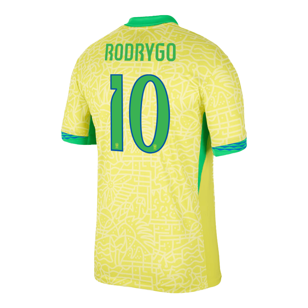 [Super Quality] Men's Brazil RODRYGO #10 Home Soccer Jersey Copa América 2024 Top Koszulki Pilka Sklep
