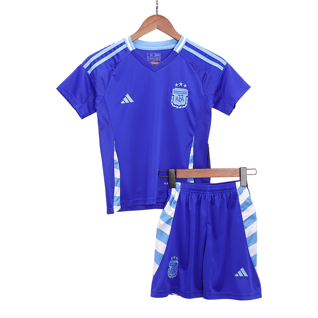 Kid's Argentina Away Jerseys Kit(Jersey+Shorts) Copa América 2024 Top Koszulki Pilka Sklep