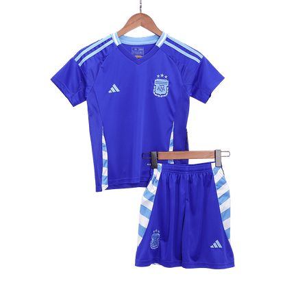 Kid's Argentina Away Jerseys Kit(Jersey+Shorts) Copa América 2024 Top Koszulki Pilka Sklep