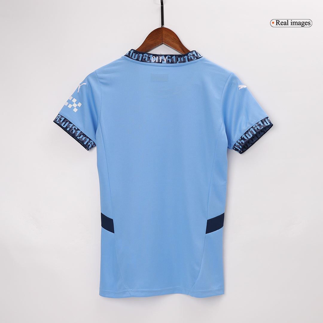 Hochwertiges Manchester City Home 2024/25 Fußballtrikot für Damen