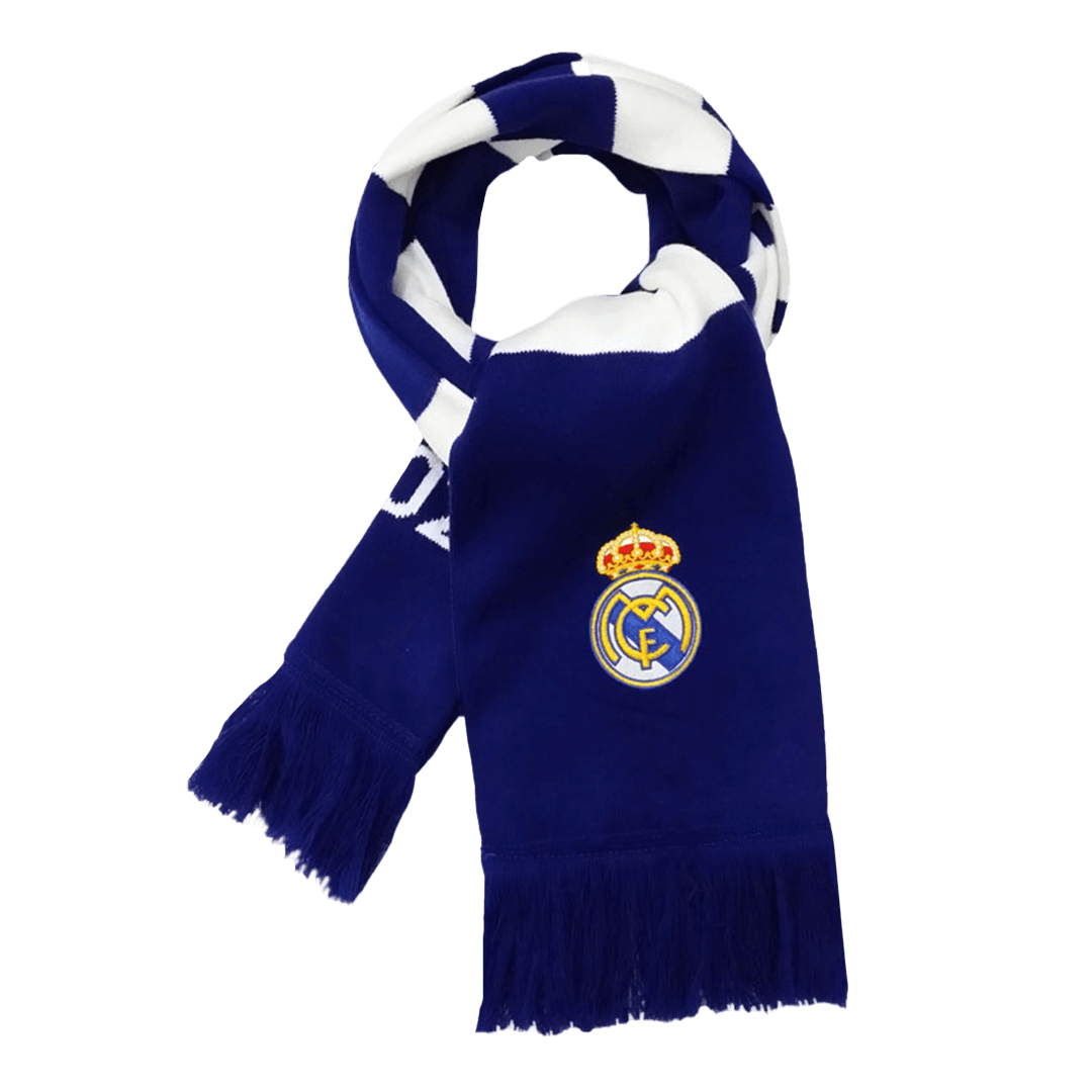 Real Madrid Football Scarf Blue and White