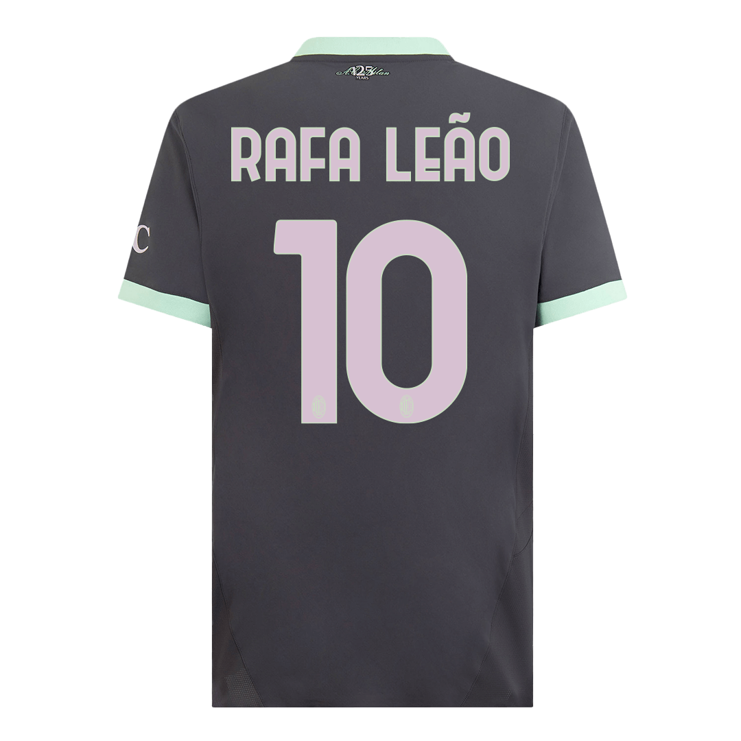 Men's version of the footballer RAFA LEÃO #10 AC Milan Third Away Football Shirt 2024/25 - Slim Fit