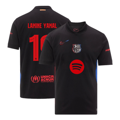 LAMINE YAMAL #19 Barcelona Away  Soccer Jersey 2024/25k - Spotify Logo Without Text Top Soccer Jerseys Store