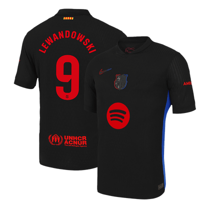 Player Version LEWANDOWSKI #9 Barcelona Away football Jersey 2024/25 - Spotify Logo Without Text Go football World Shop