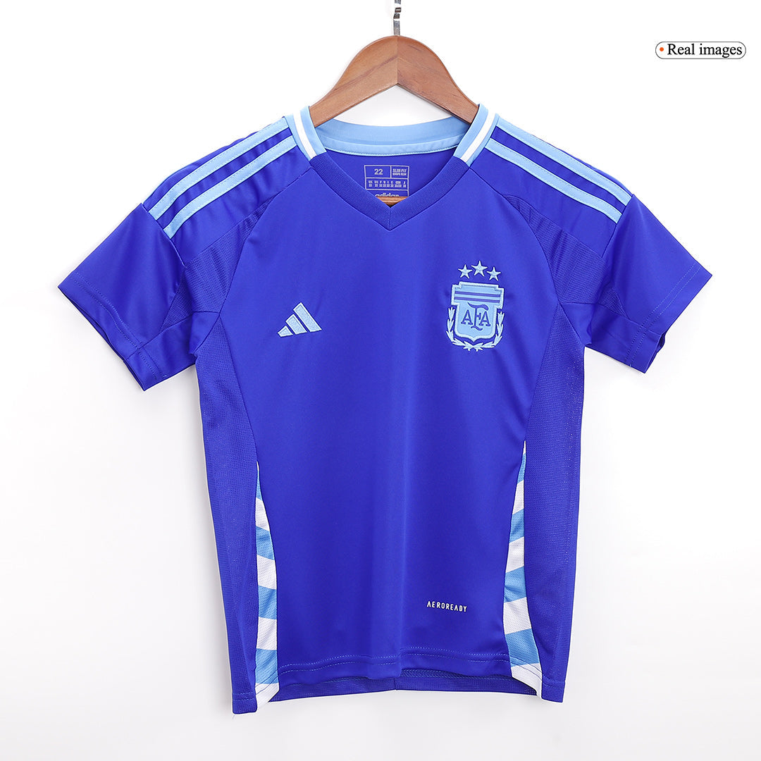 Kid's Argentina Away Jerseys Kit(Jersey+Shorts) Copa América 2024 Top Koszulki Pilka Sklep