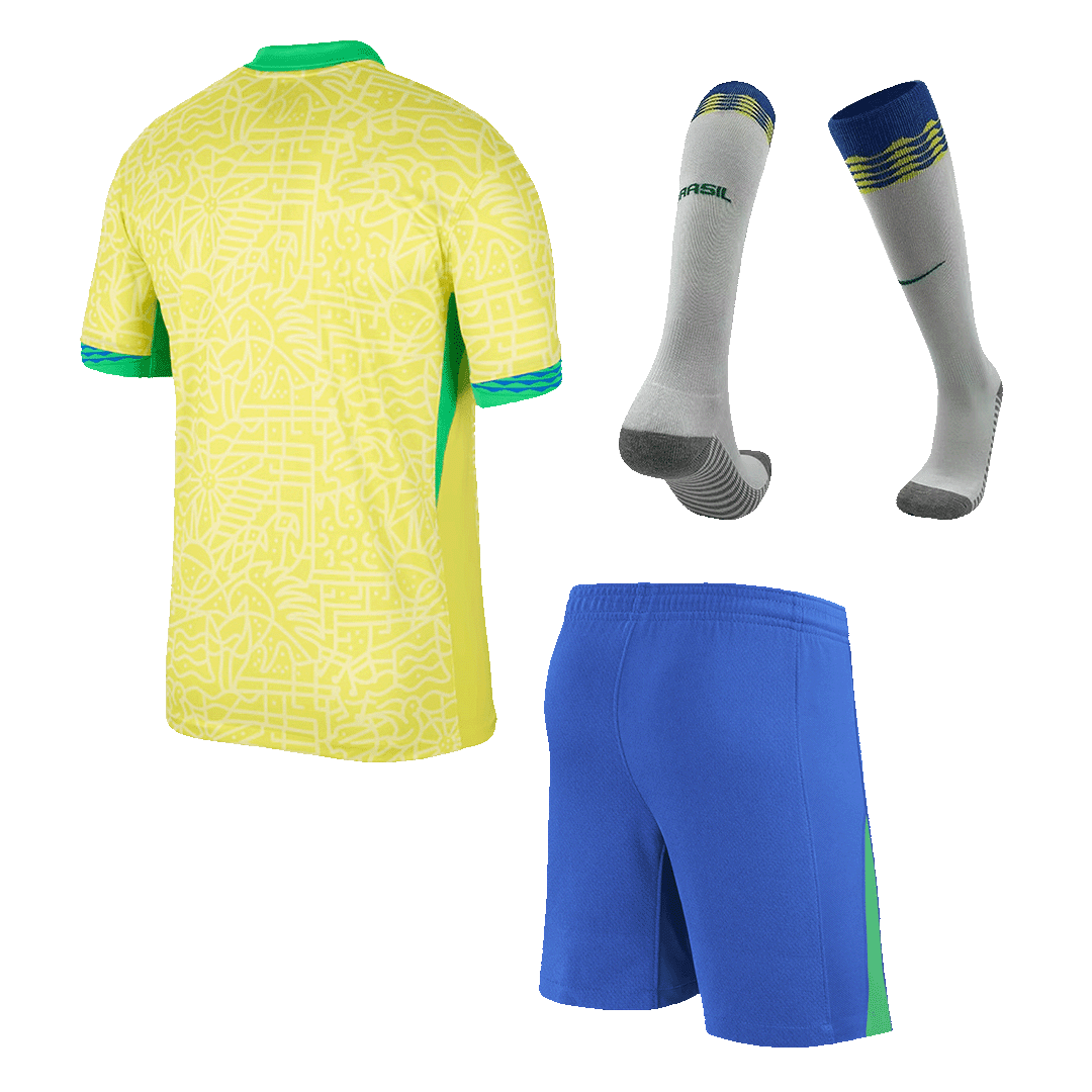 [Super Quailty] Men's Brazil Home Jersey Full Kit Copa América 2024
