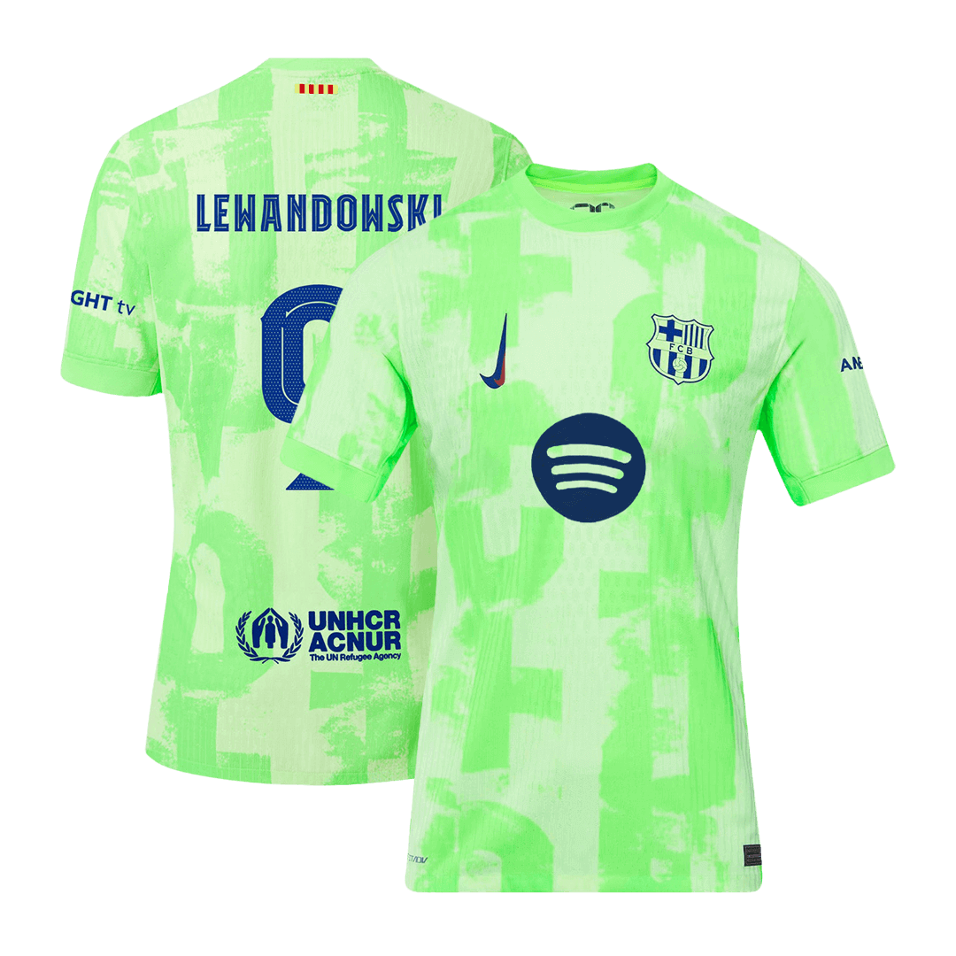 Player Version LEWANDOWSKI #9 Barcelona Third Away football Jersey 2024/25- UCL£¨Spotify Logo Without Text£© Go football World Shop