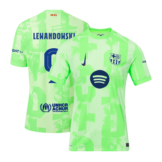 Player Version LEWANDOWSKI #9 Barcelona Third Away football Jersey 2024/25- UCL£¨Spotify Logo Without Text£© Go football World Shop